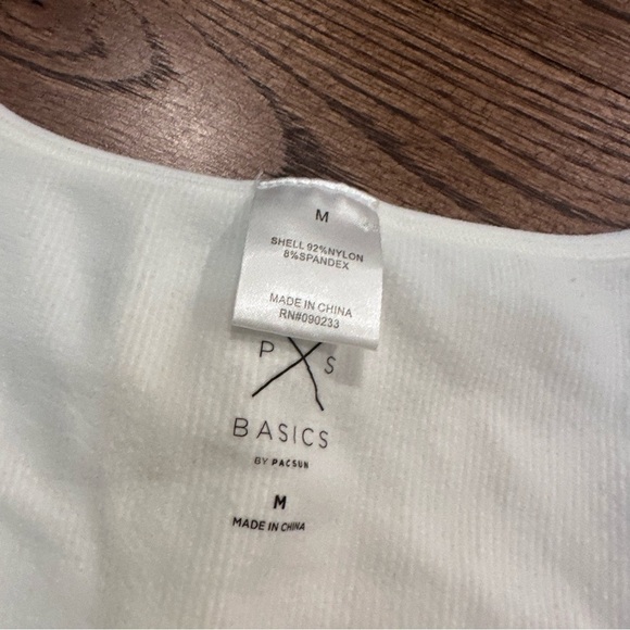 Pacsun White Crop T Shirt - Picture 2 of 2